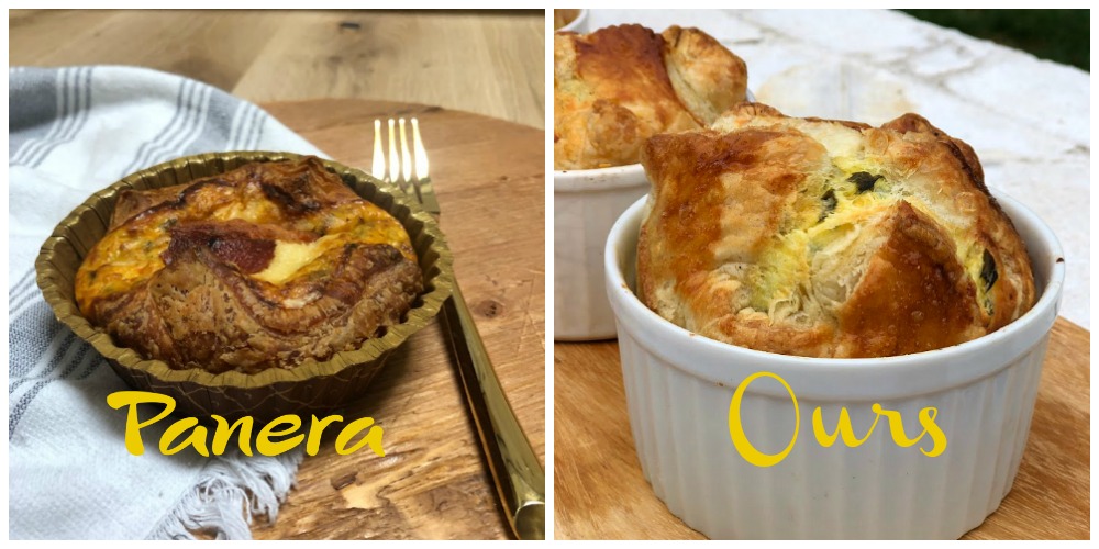 Copycat Panera Spinach and Artichoke Egg Souffles. Fluffy eggs in a delicious spincha artichoke batter baked in layers of light layers of crust will impress weekend guests and the best part is they are SO easy to make! 