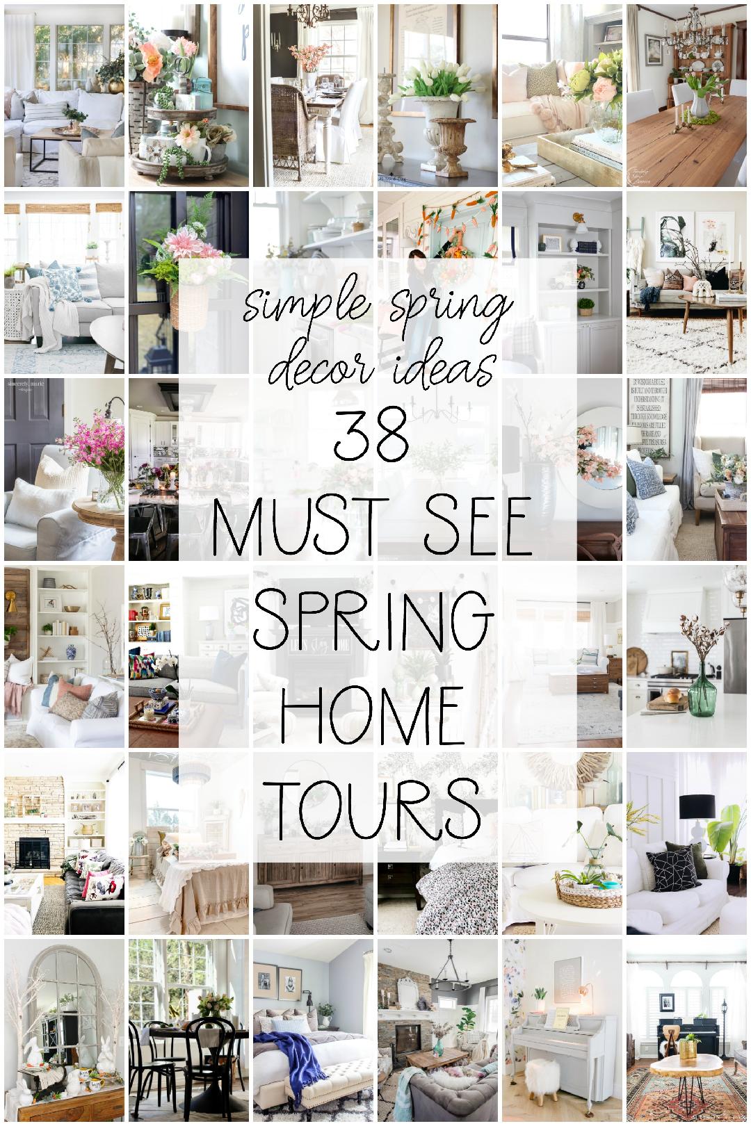 Colorful and Bright Spring Home Tour. Easy and inexpensive DIY ideas to bring COLOR into your home this Spring. 