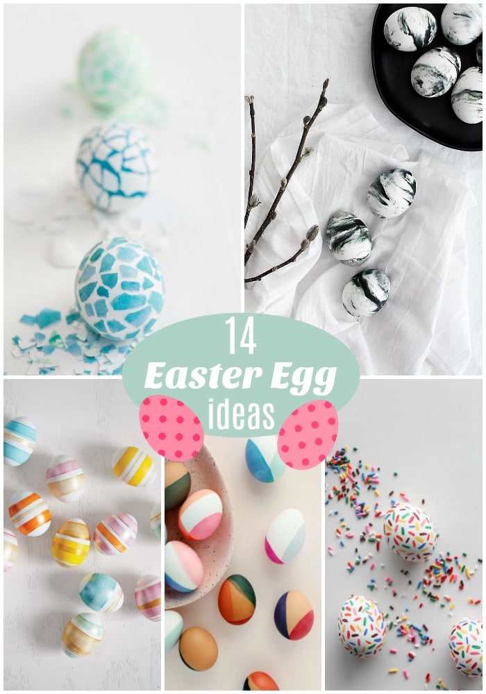 Easter is finally here this weekend! Easter eggs are one of my favorite Easter activities! I love getting creative with my kids and seeing what we can come up with! Here are 14 Joyful Easter Egg Ideas!