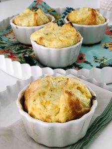 Panera-inspired Jalapeno Artichoke Egg Souffles. Creamy jalapeno artichoke egg filling nest inside light and flaky pastry in this mouth-watering individual brunch recipe!