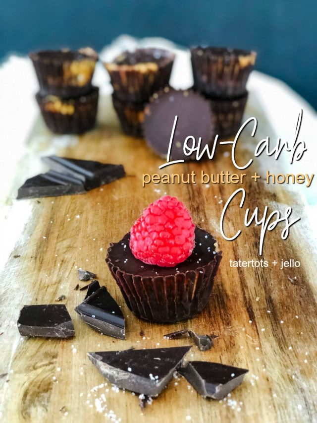Low-Carb Homemade Peanut Butter and Honey Cups (Keto, Vegan)
