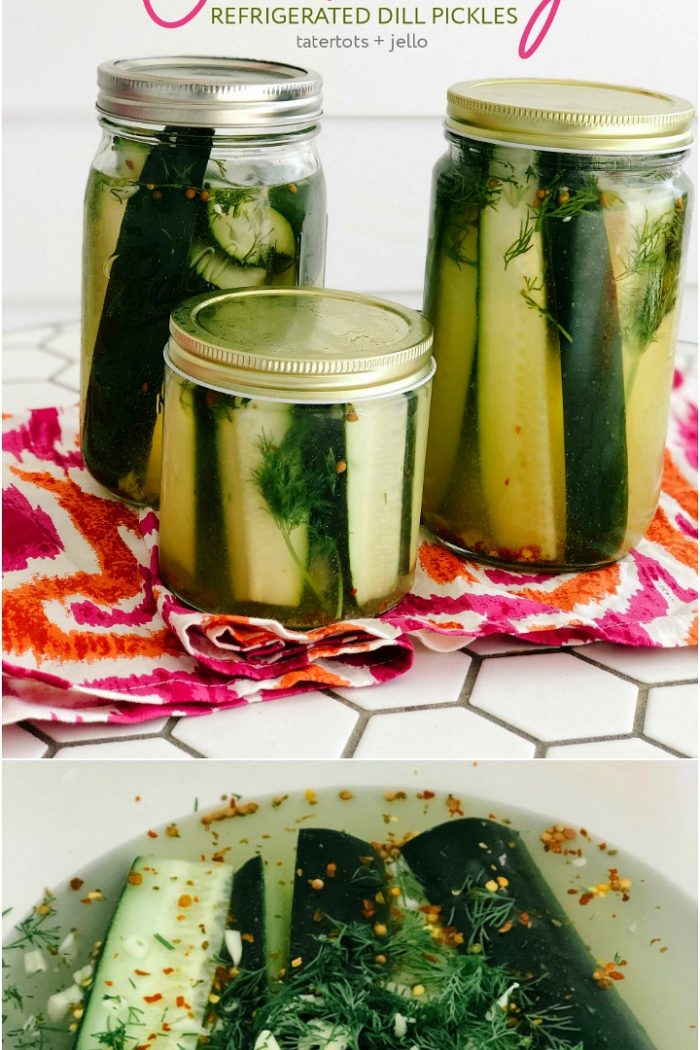 Spicy Crunchy Refrigerator Dill Pickles