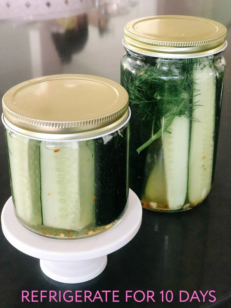 Make crunchy, spicy dill pickles in your home. It just takes a few ingredients and you can switch the recipe up to make all kinds of different flavored pickles. Never buy store-bought pickles again! 