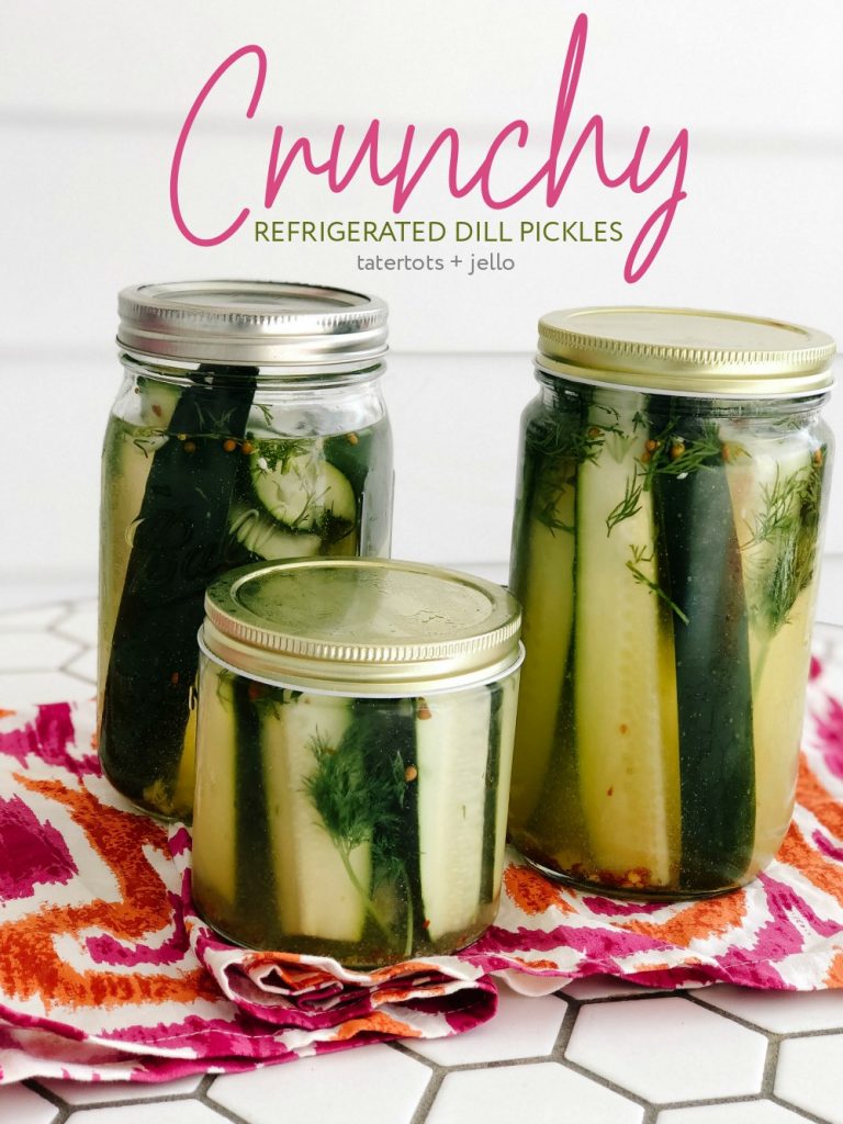 Make crunchy, spicy dill pickles in your home. It just takes a few ingredients and you can switch the recipe up to make all kinds of different flavored pickles. Never buy store-bought pickles again! 