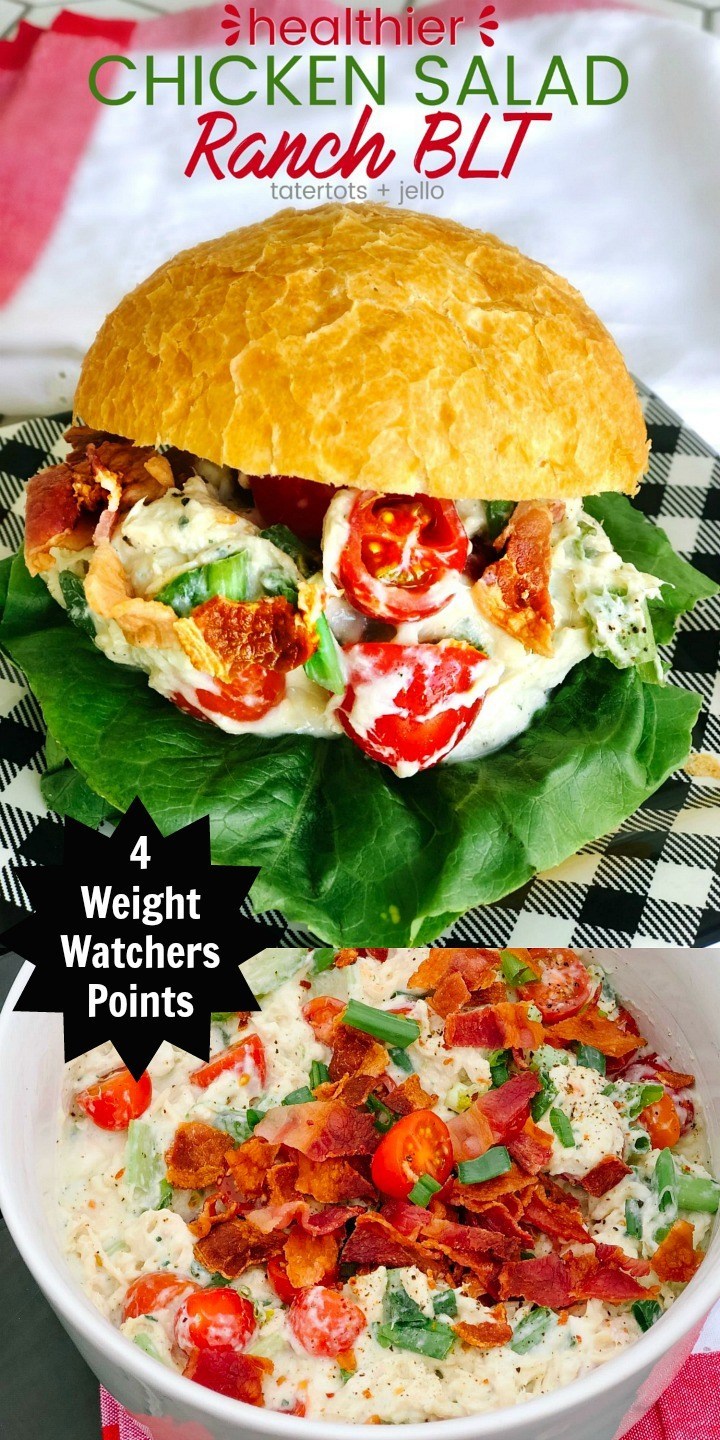 4 Weight Watchers Points Healthier BLT Ranch Chicken Salad @ Tatertots & Jello