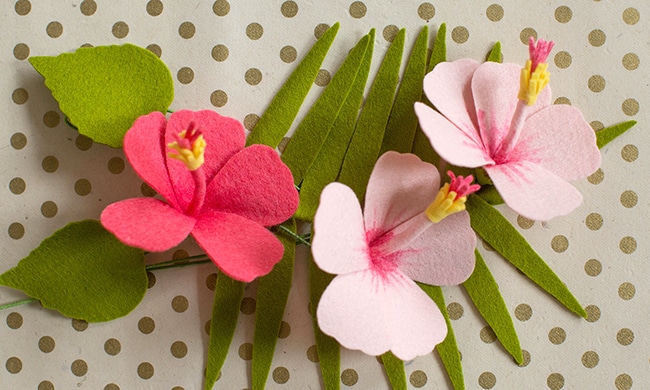 DIY Felt Hibiscus Flowers