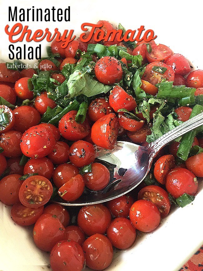 Easy Marinated Cherry Tomato Salad Recipe @ Tatertots & Jello