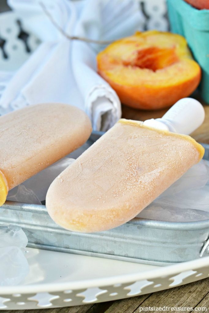 Homemade Peaches and Cream Popsicles @ Pint Sized Treasures