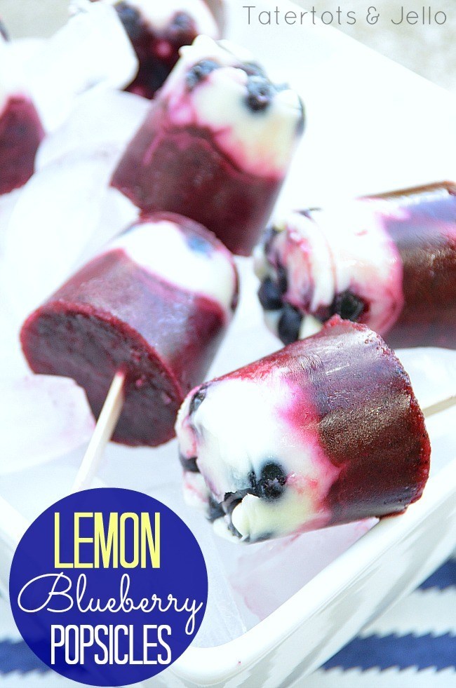 Lemon Blueberry Popsicles & Tatertots & Jello