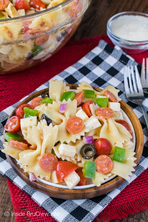 Pizza Pasta Salad @ Inside Bru Crew Life