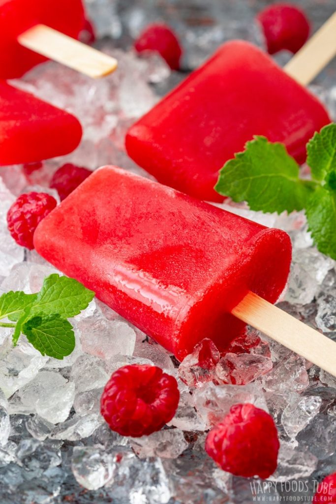 Raspberry Mint Ice Pops @ Happy Foods Tube