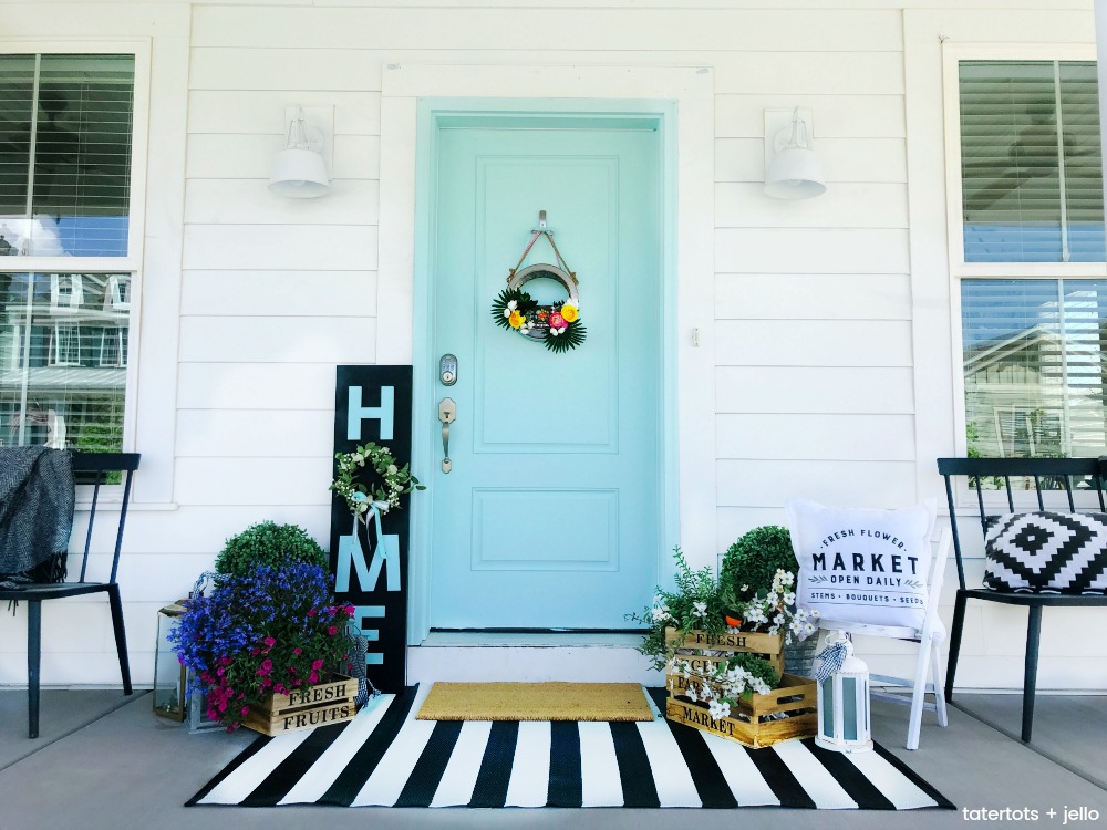 How to make a GIANT farmhouse HOME sign for just a few dollars! Create a focal point for your front door or mantel in just minutes with this easy tutorial!