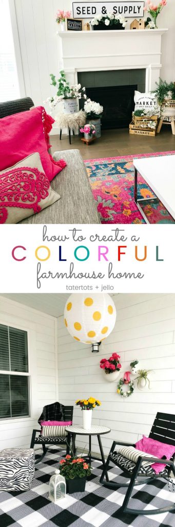 Easy Ways to Bring Color into Your Home for Summer! Bring Color into your home with these simple Farmhouse/Cottage DIY project ideas! 