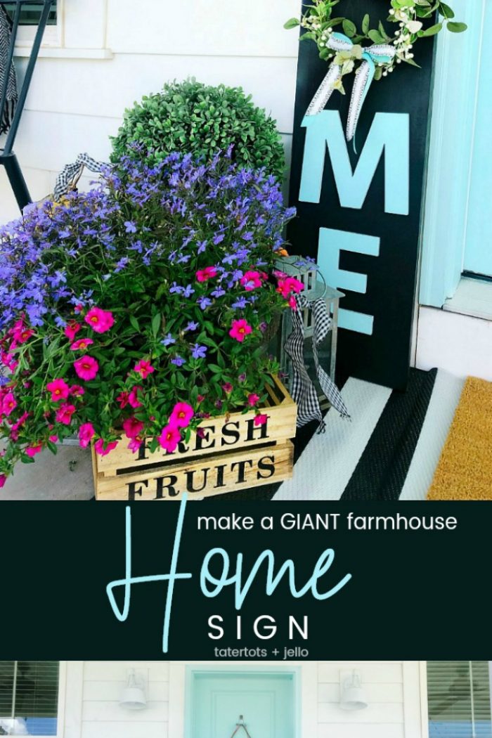 How to Make a GIANT Farmhouse HOME Sign for just a few dollars!