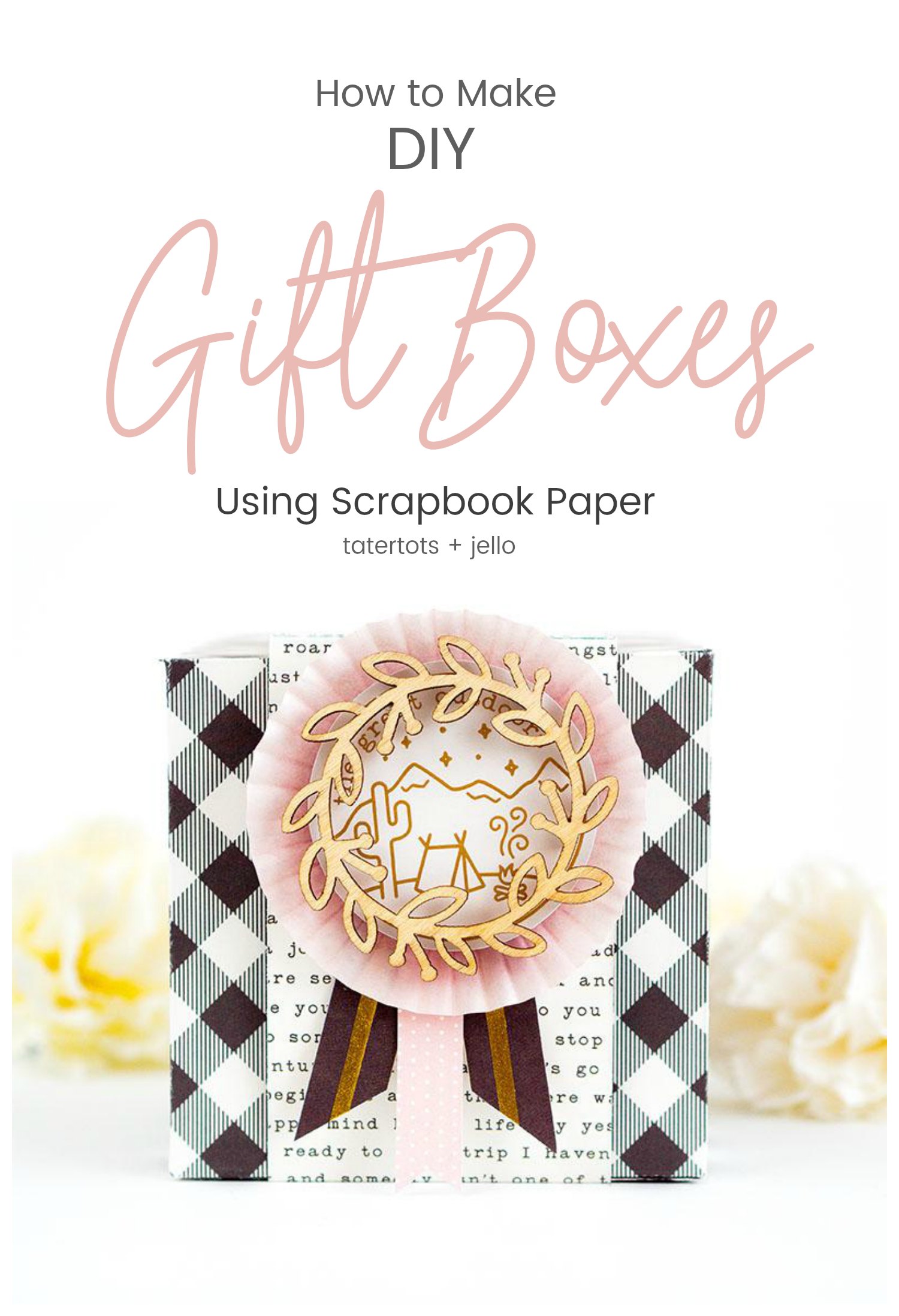 How to make DIY gift Boxes using scrapbook paper. Turn a piece of scrapbook paper into a darling gift box. It's so easy and perfect for any type of gift-giving! ﻿