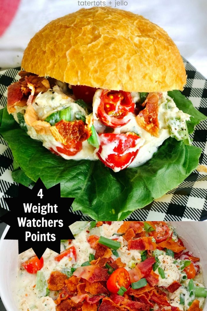 Healthier BLT Ranch Chicken Salad – with Weight Watchers Points!