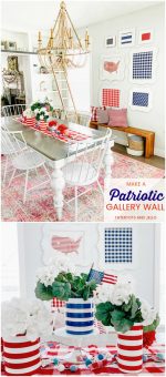 Fourth of July Red White and Blue Gallery Wall DIY