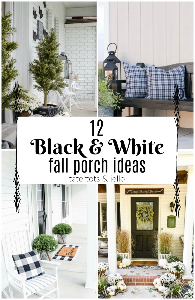 12 black and white fall porch ideas
