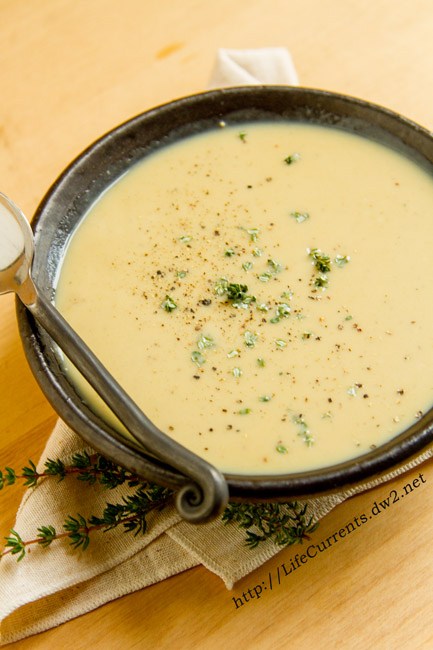 Caramelized Onion Roasted Garlic Bisque @ Life Currents
