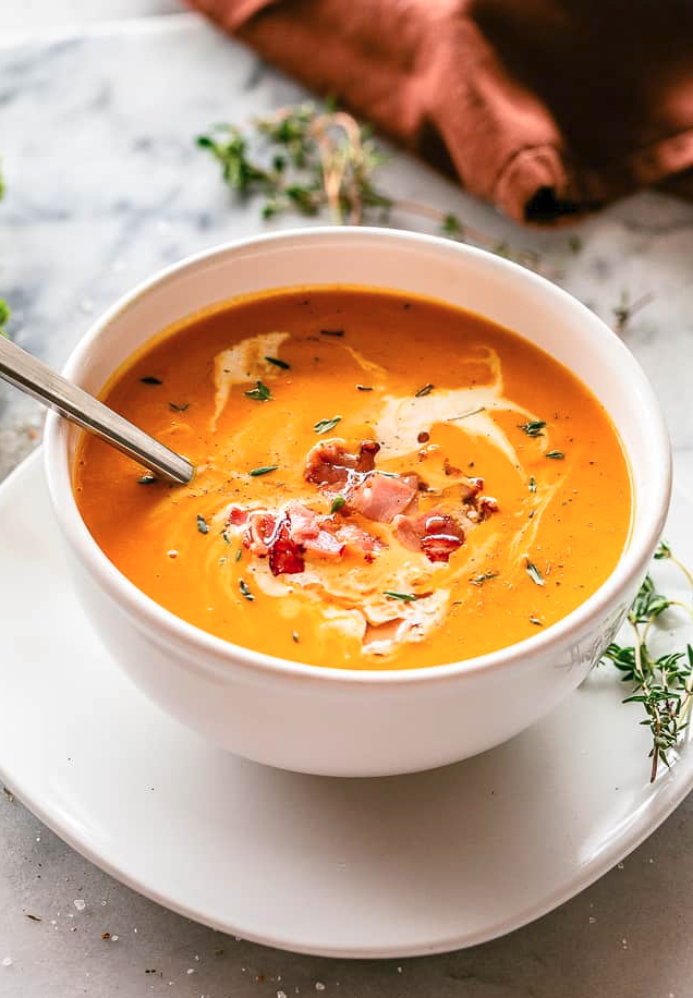 Creamy Carrot Soup @ Diethood