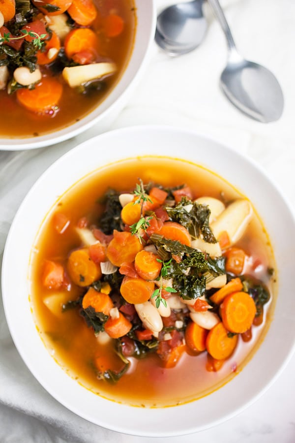Healthy Harvest Vegetable Soup @ The Rustic Foodie