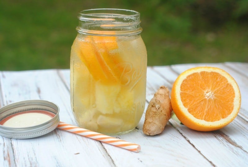 Pineapple Orange Ginger Infused Water Recipe @ This Mama Loves