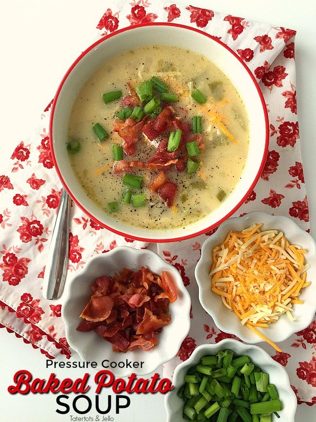 Pressure Cooker Loaded Baked Potato Soup