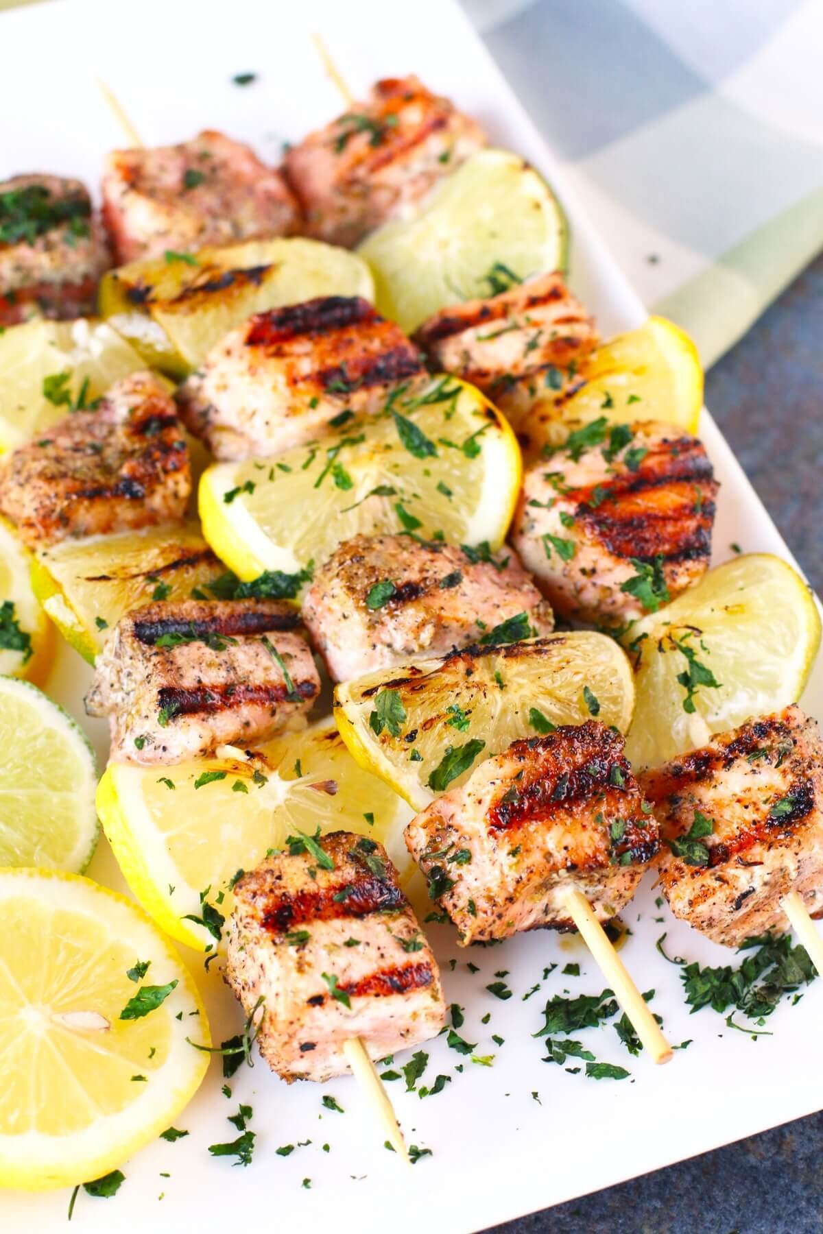 Salmon Citrus Skewers @ Cookin With Mima