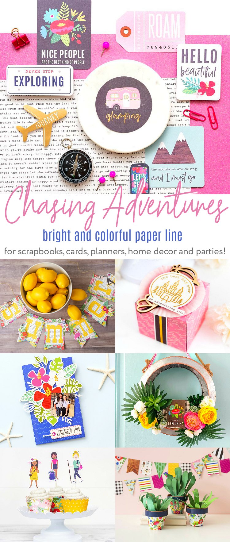 Chasing Adventures Bright and Colorful Paper line is now in Spotlight Stores in Australia! Record special moments and adventures both near and far!