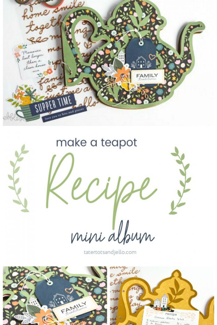 Teapot Recipe Mini Album – Handmade Gift Idea!