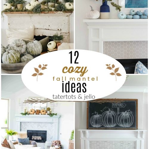 12 Cozy Fall Mantel Ideas! Whether you have a mantel or a shelf, here are12 DIY ways to bring the warm feeling of Fall into your home!