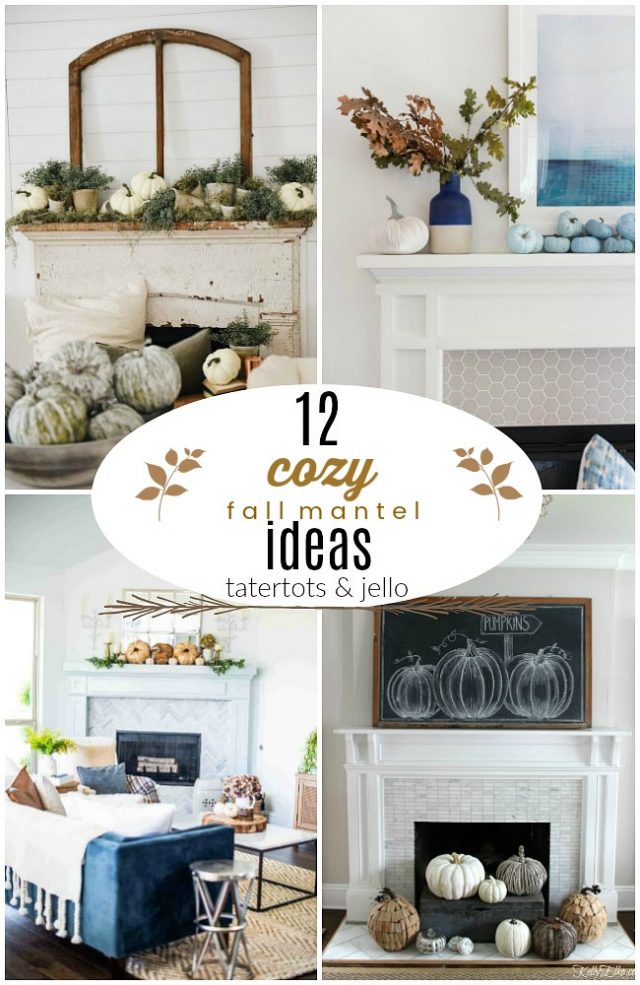 12 COZY Fall Mantel Ideas - ways to bring Autumn into your home!