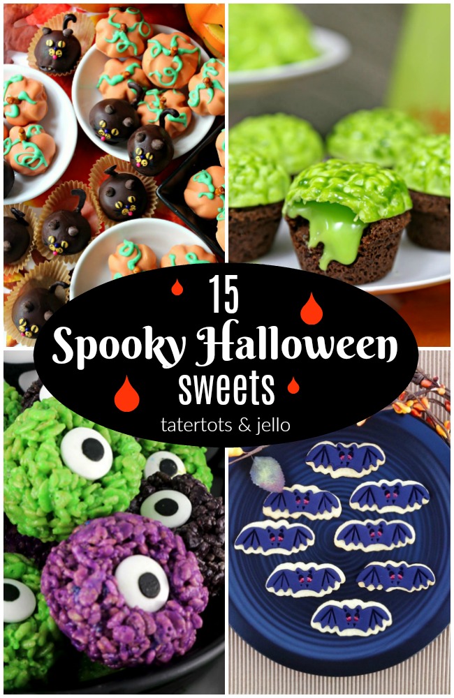 15 Spooky Halloween Sweets! Here are some sweet spooky Halloween treats to make with the kids this week!