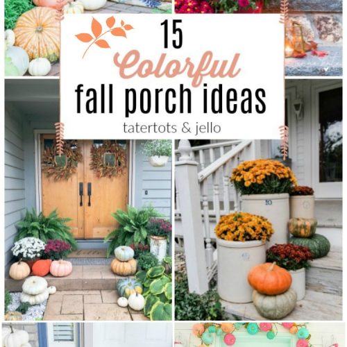 15 Bright and Colorful Fall Porch Ideas! Fall is the perfect time of year to bring bright POPS of color to your front door.