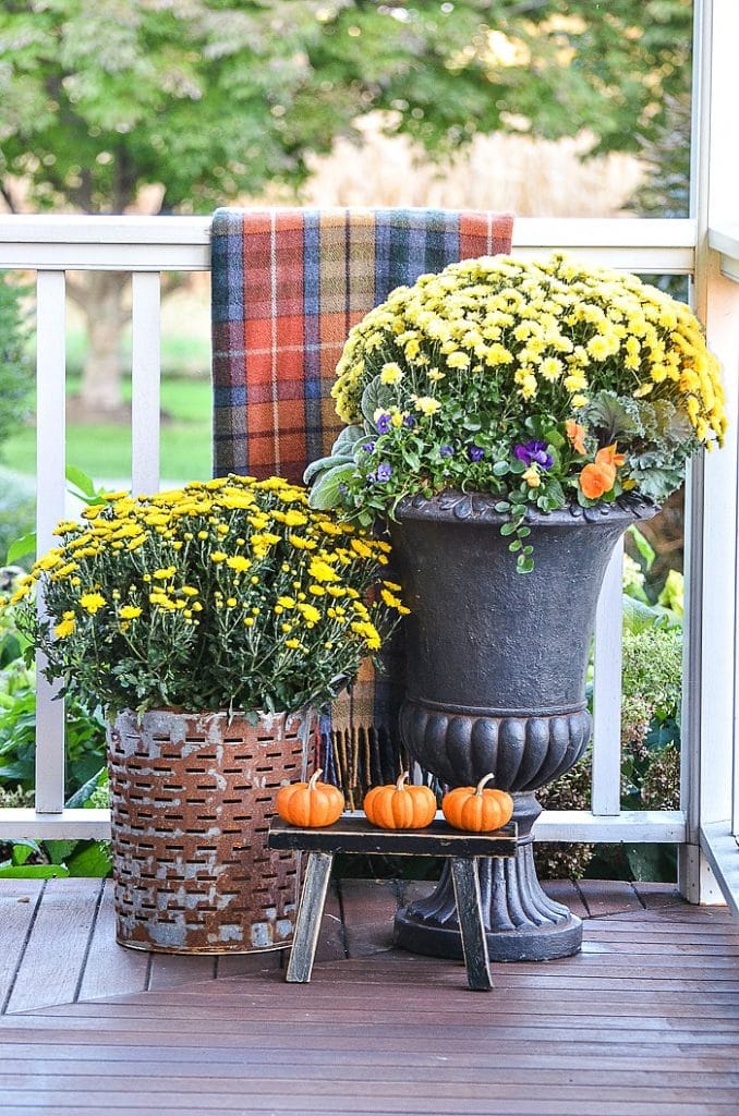 Outdoor Small Space Fall Decorating @ Stone Gable