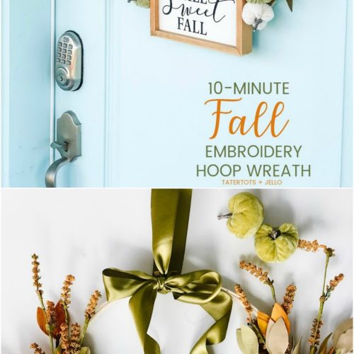 Make a Fall Embroidery Hoop Wreath! Only a few supplies are needed to create a beautiful wreath to display for Autumn and in less than 10 minutes you have a new fall wreath! ﻿