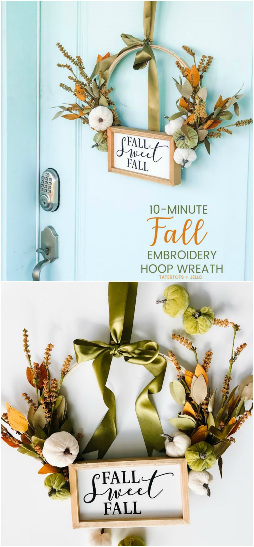 Hello Fall 12 Hoop Wreath