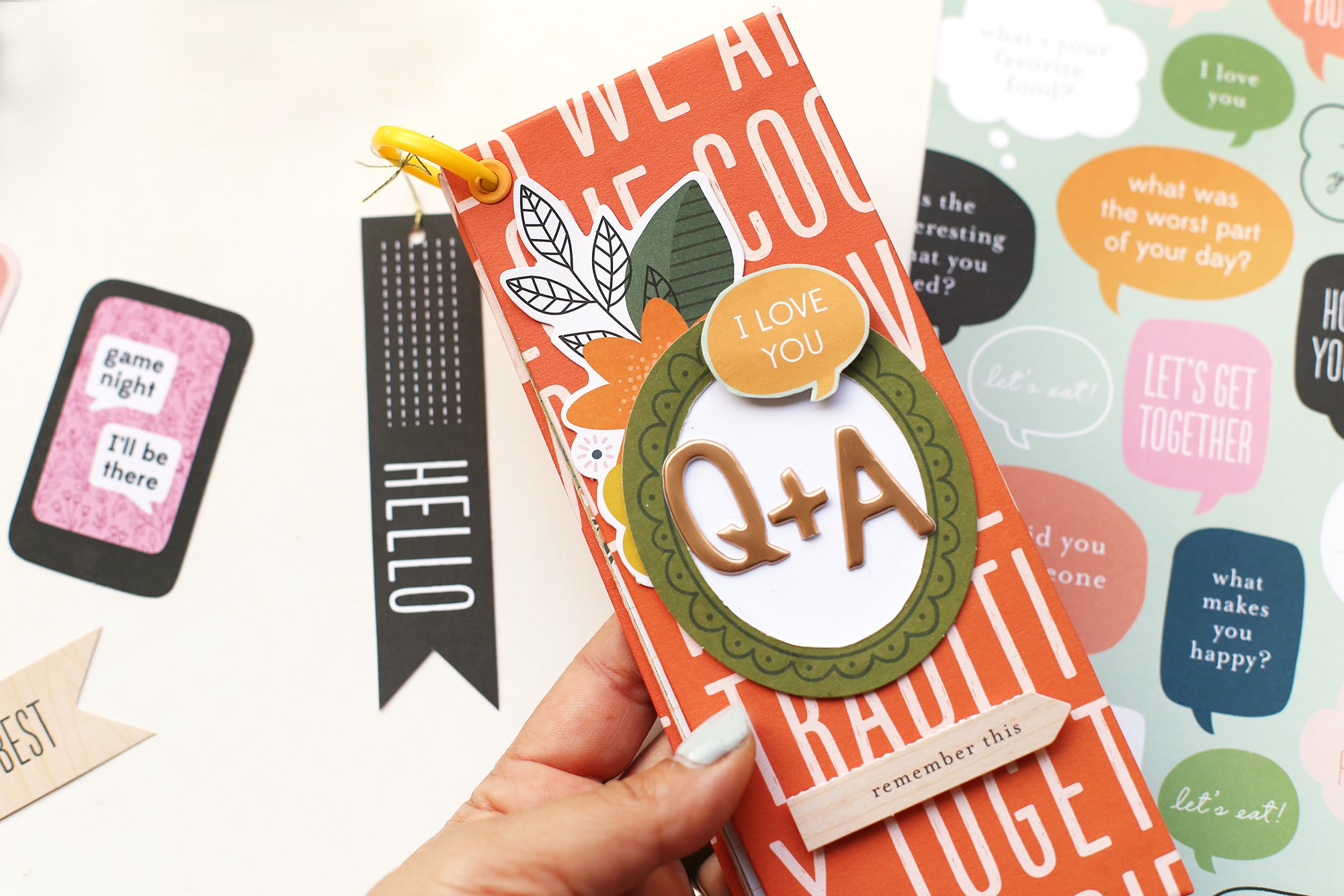 Create a Scrapbook Q & A Mini Book - record special moments!