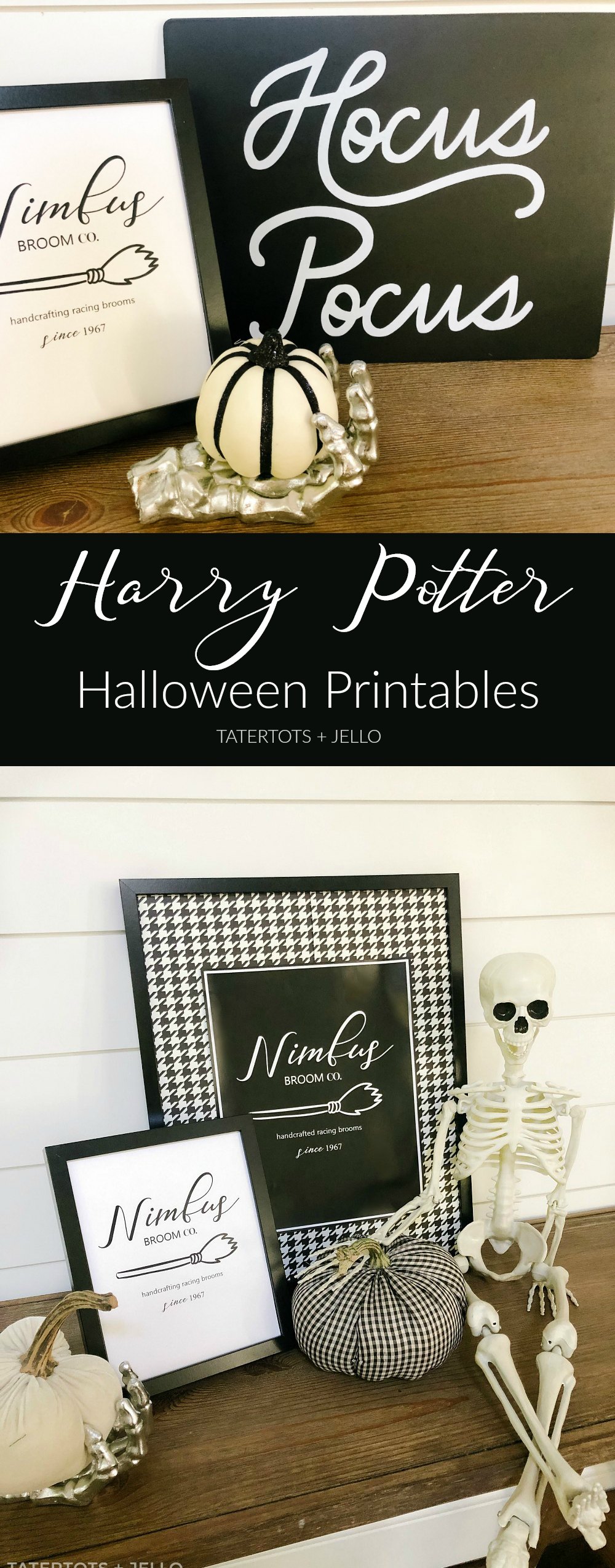 Harry Potter Nimbus Broom Free Halloween Printables. Celebrate your love of Harry Potter and all things creepy this Halloween with these free printables! Just print them off for easy decorating!