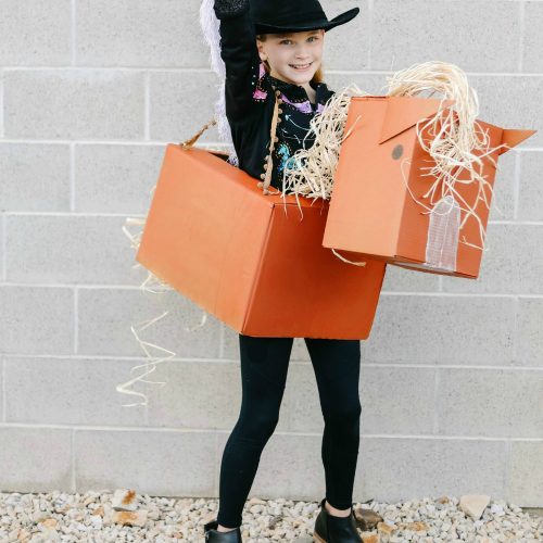 ﻿"Old Town Road" Western Boxtume DIY. Turn a catchy western song into an easy Halloween costume with Amazon Prime smile boxes and some creativity!