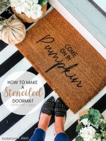 Make an Easy Fall Stenciled Doormat!