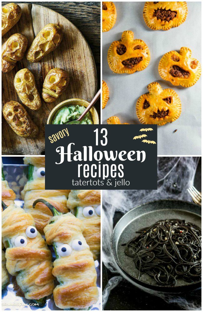 13 Savory Halloween Recipes! Halloween is just a couple of weeks away! There is no better way to celebrate than with spooky snacks!