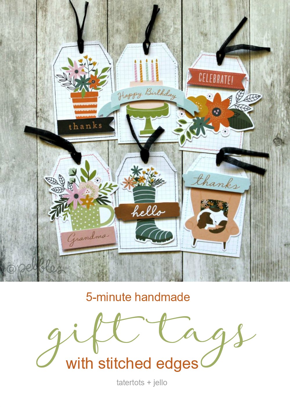 5-Minute Handmade Gift Tags with Stitched Edges