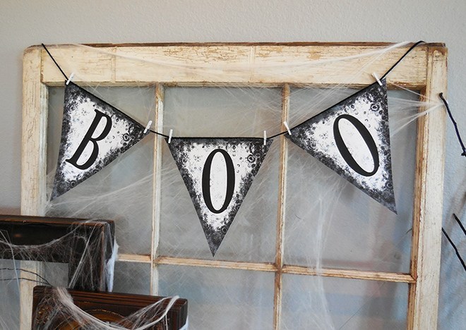 Halloween Boo Banner Free Printable @ The Painted Hinge