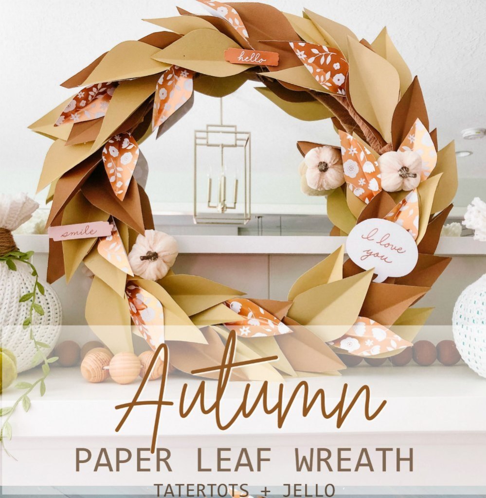 Easy DIY Paper Bag Leaf Garland for Fall - Modern on Monticello