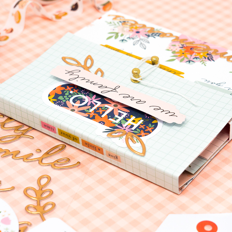 Using scrapbook paper to create a journal with a pocket