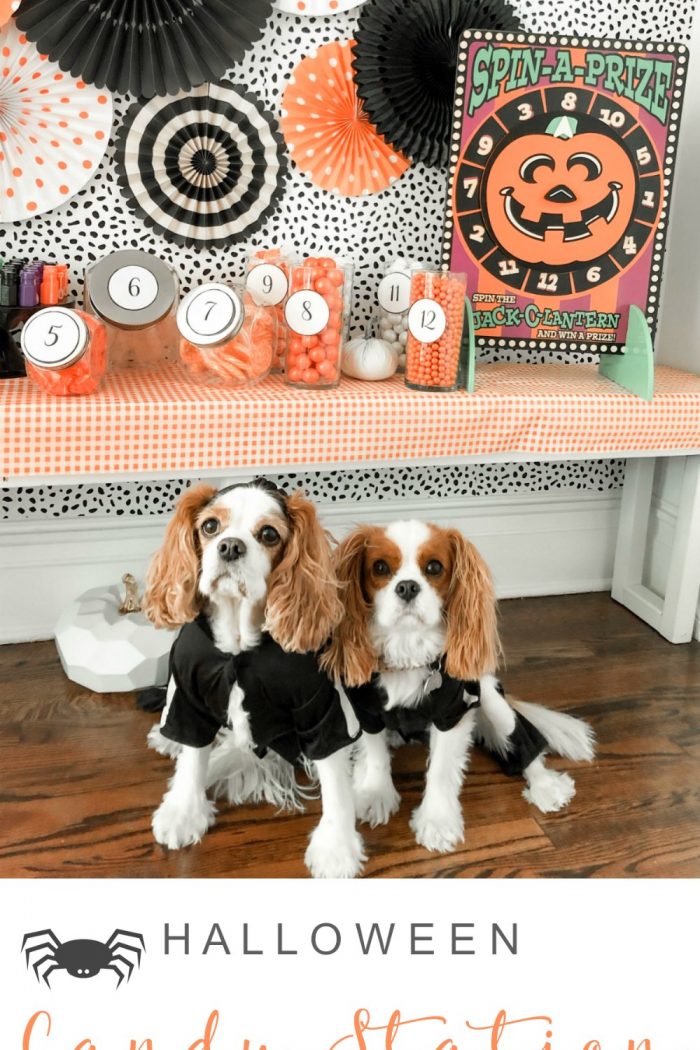 Halloween Trick-Or-Treat Candy Station Game with Free Printable Labels