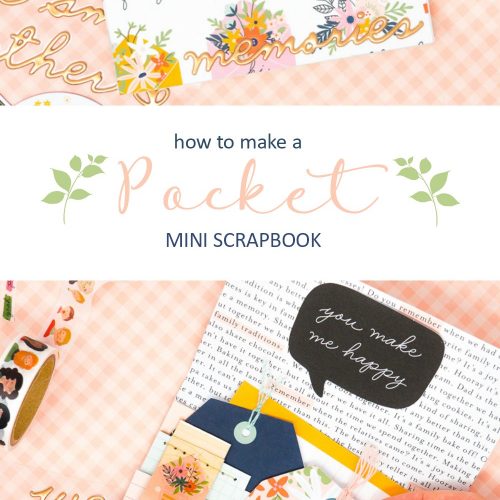 DIY Pocket Mini Scrapbook. Keep your memories close at hand with a handy little scrapbook that has pockets and fits in your purse!