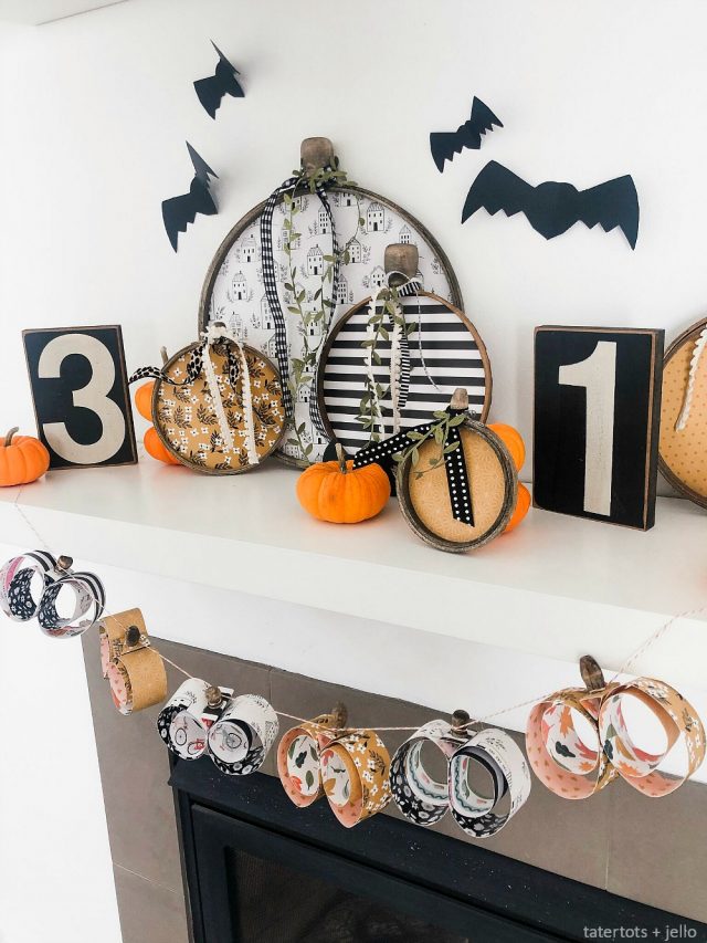 Easy Paper Pumpkin-Shaped Garland for Autumn!