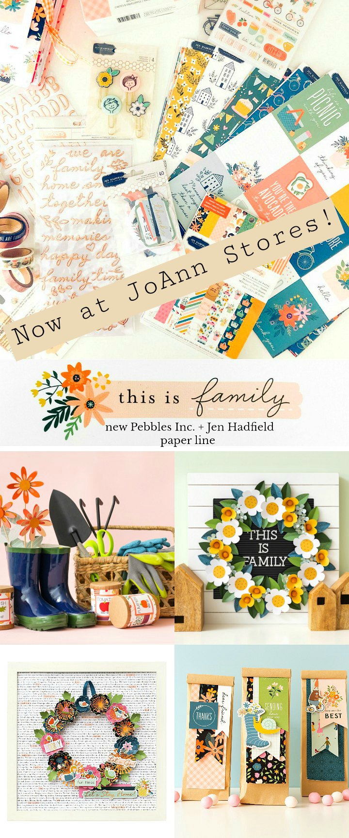 My new paper line, This Is Family, now at JoAnn Stores! This Is Family line celebrates all of the traditions and activities we love doing with the people we love. You can find it now at JoAnn Stores and online!